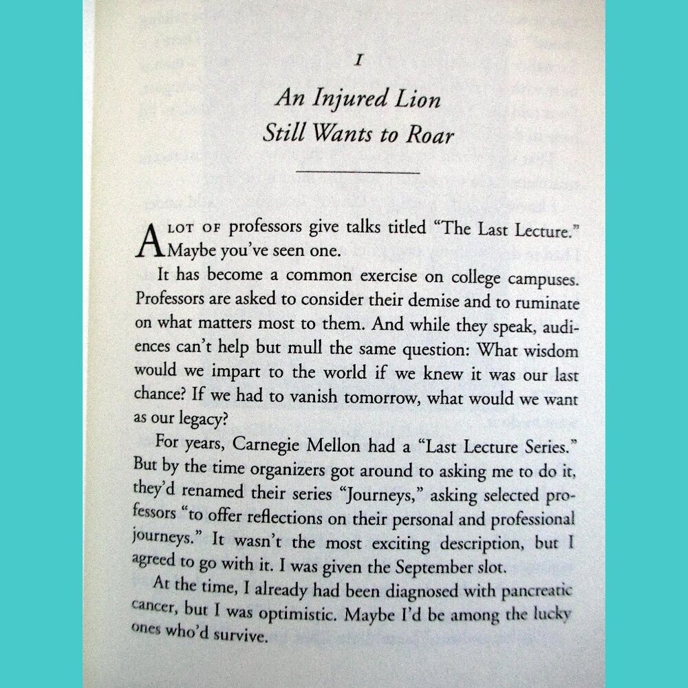 Book: The Last Lecture, by Randy Pausch with Jeffrey Zaslow - Picture 7 of 12